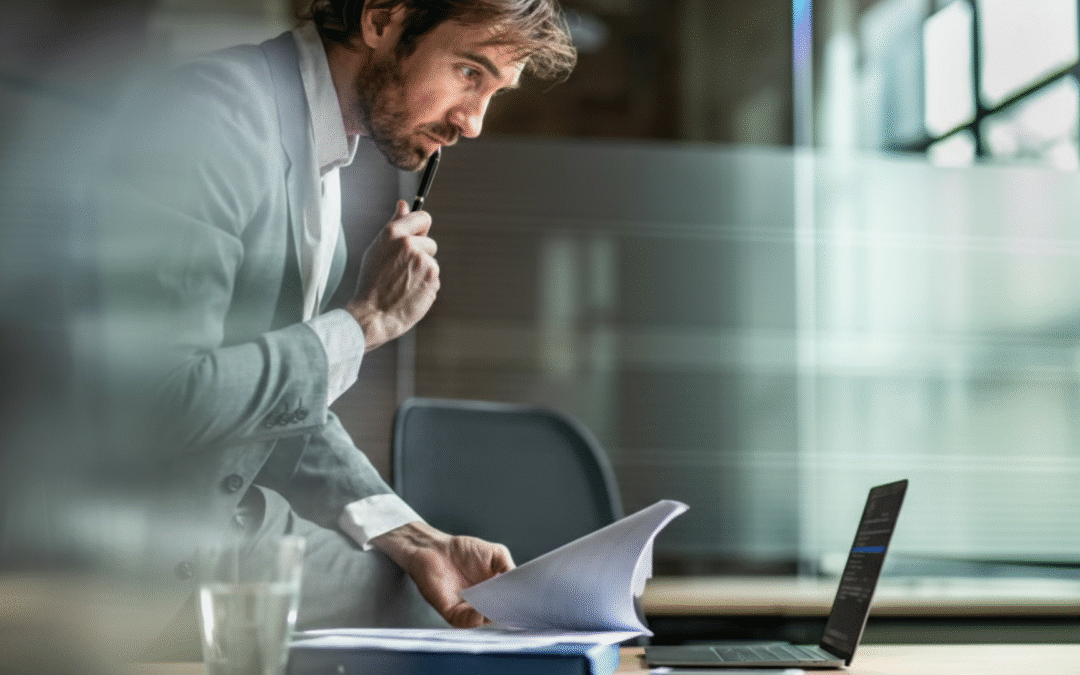 Business owner reviewing value drivers that increase sale price during a strategic exit planning process.